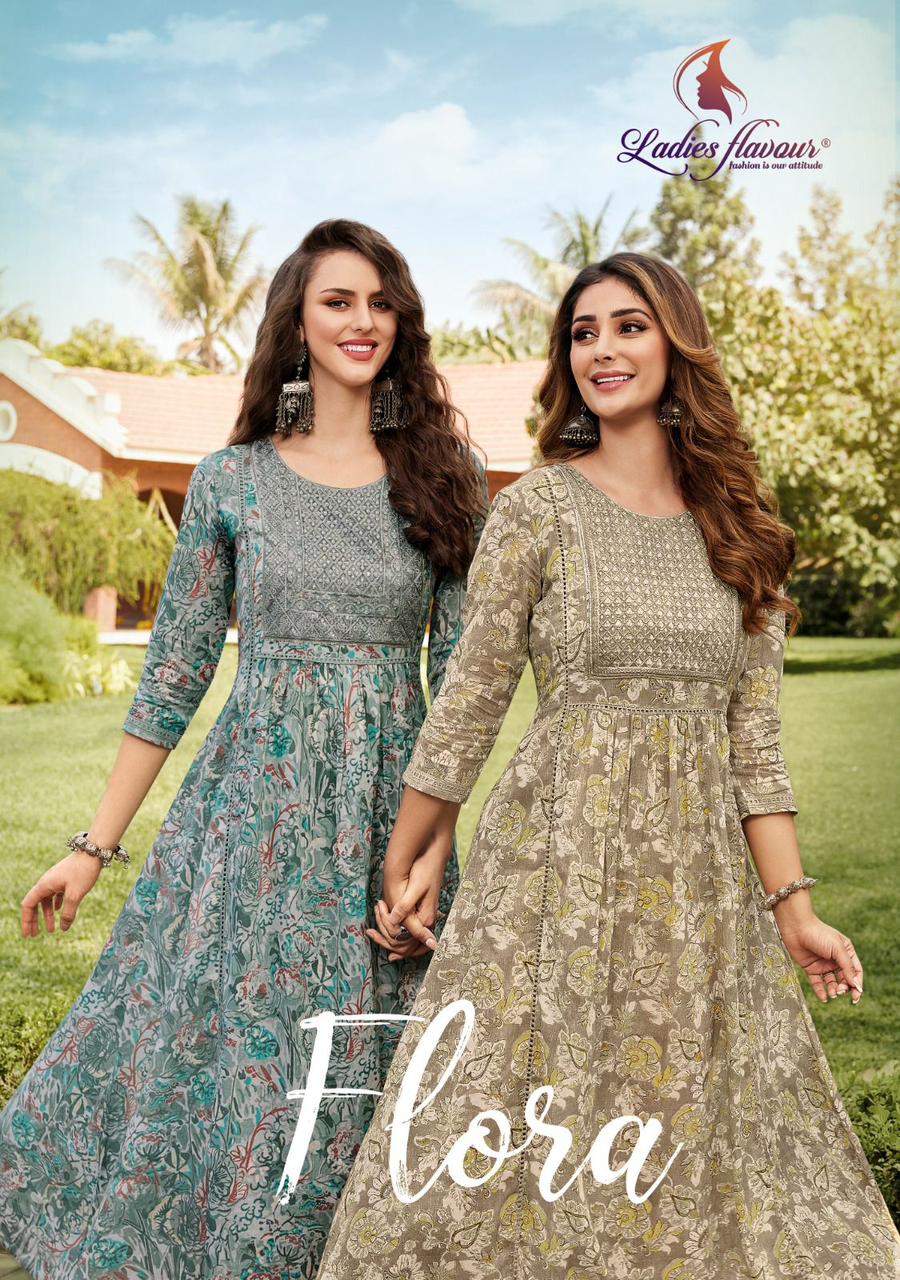 Flora By Ladies Flavour Printed Kurtis Catalog